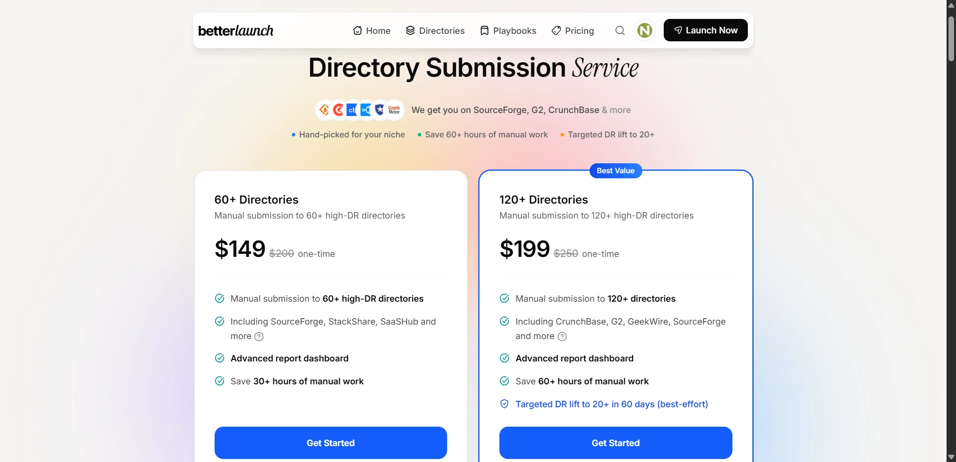 betterlaunch directory submission services