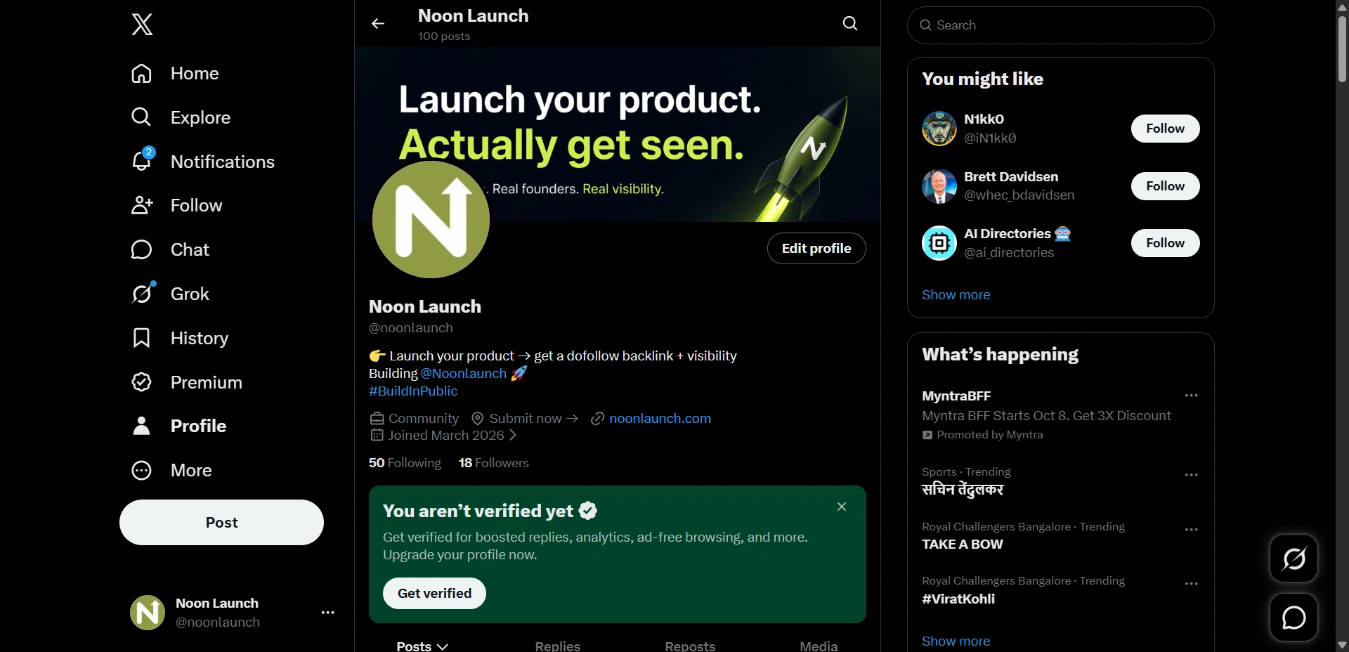 X NoonLaunch