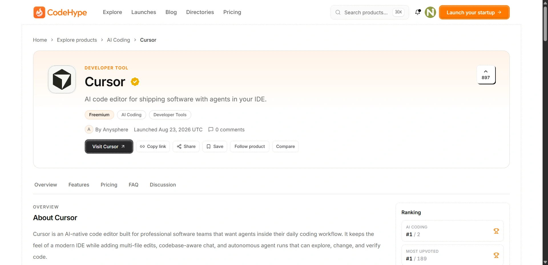 codehype product page