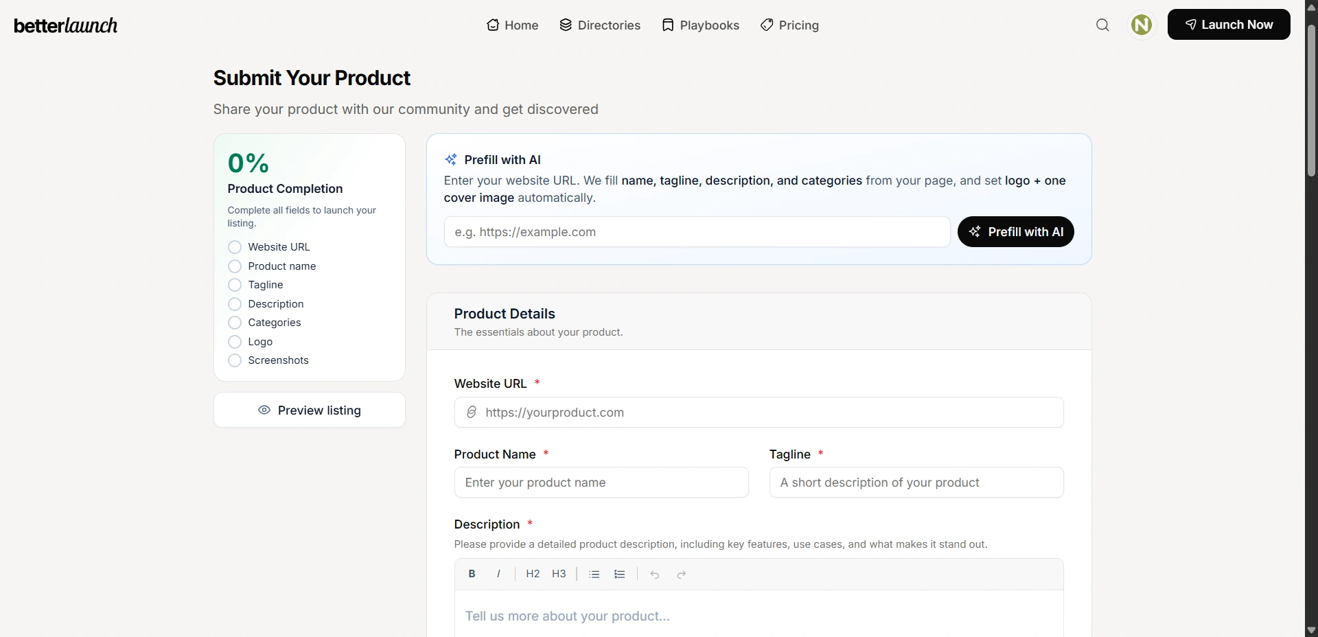 betterlaunch submit