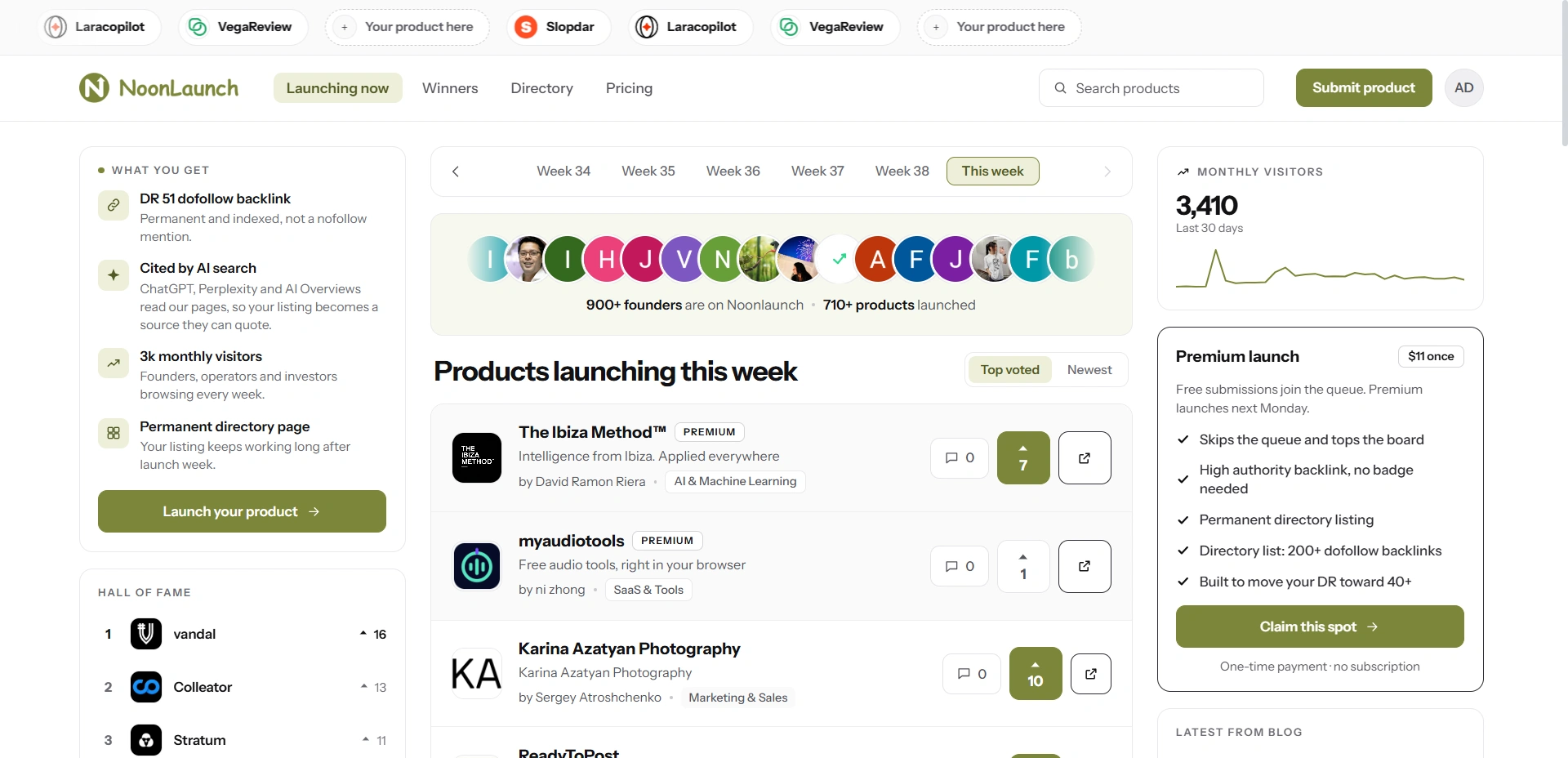 NoonLaunch website