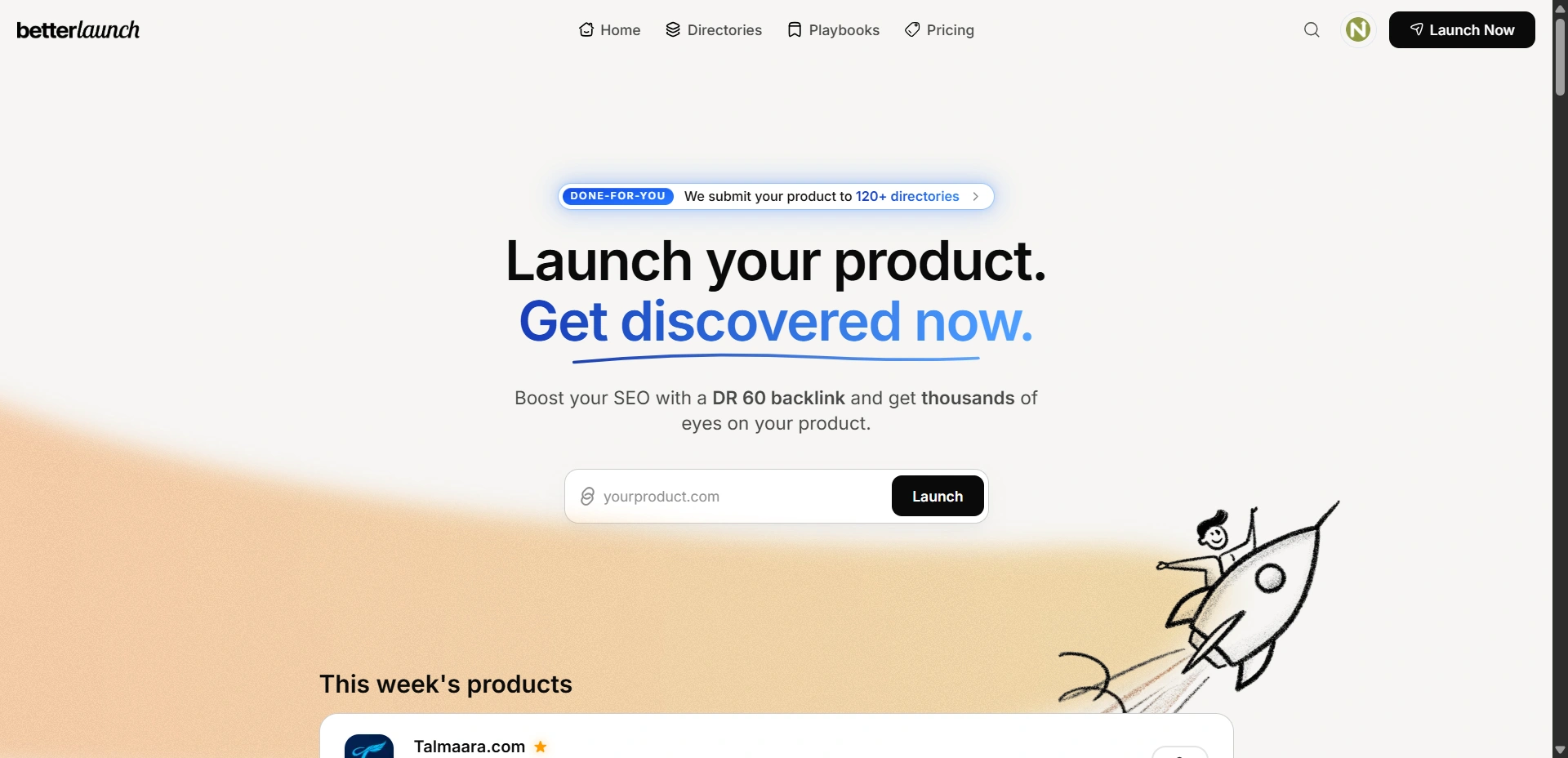 betterlaunch homepage