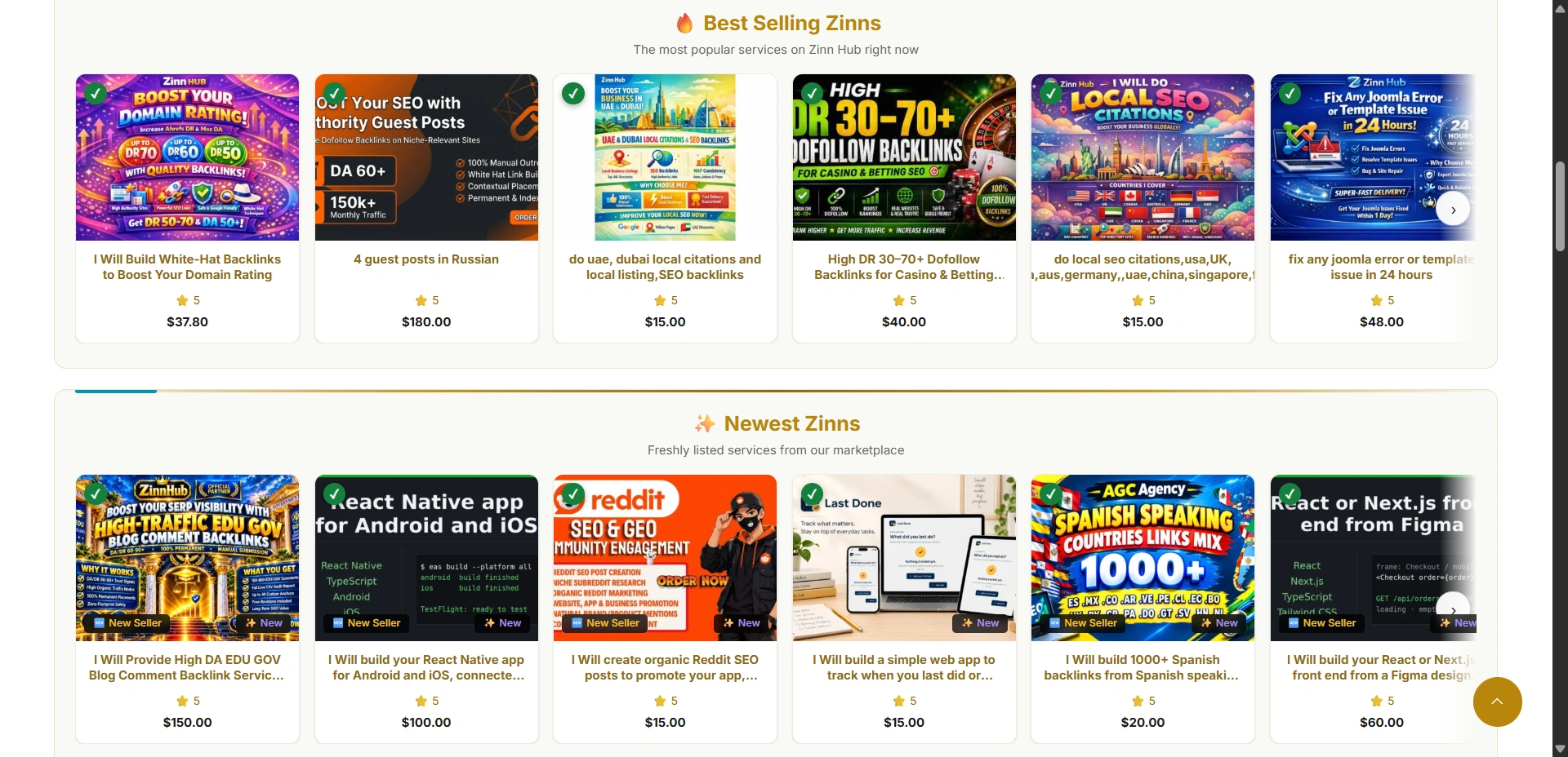 zinnhub sell