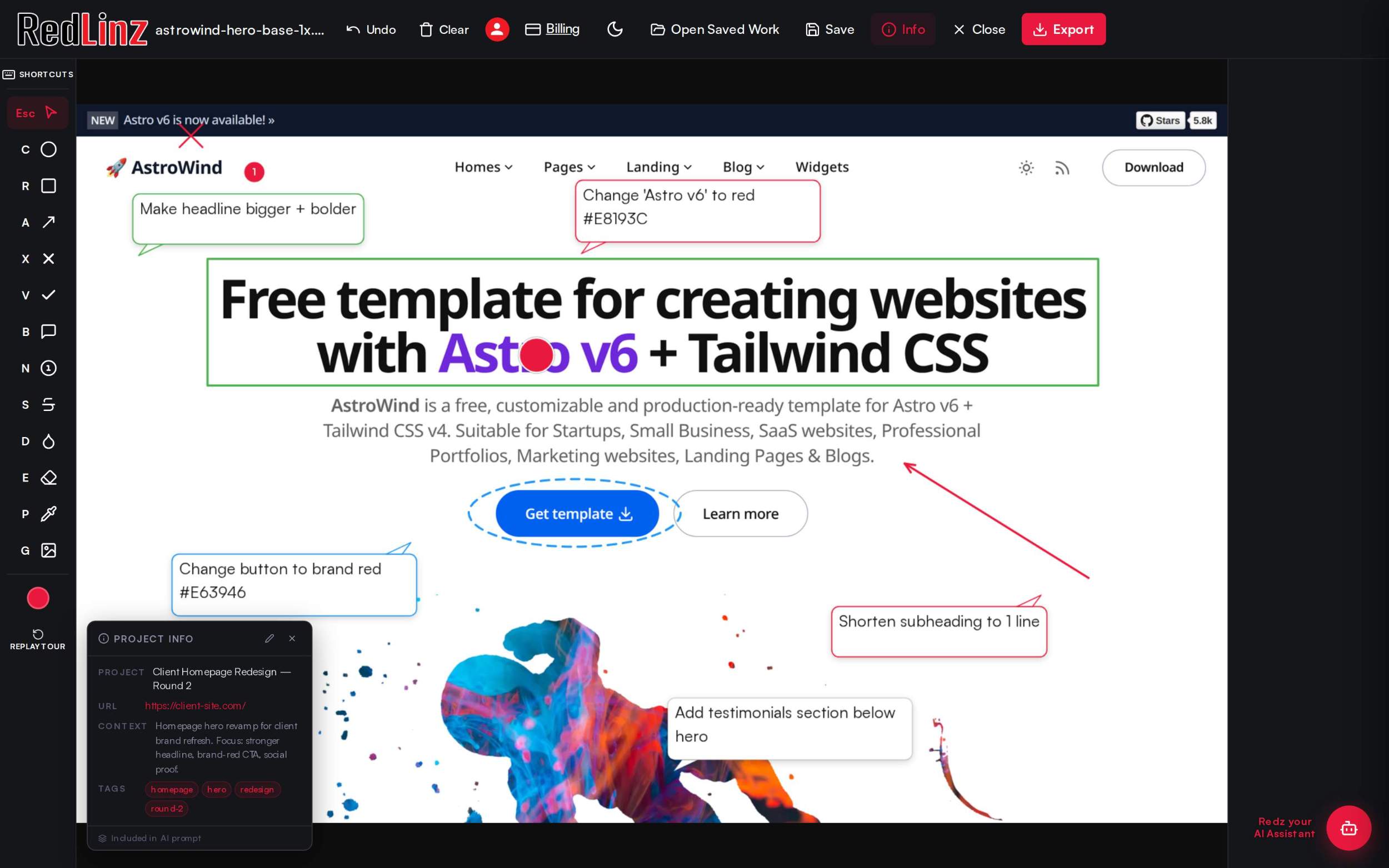 RedLinz screenshot 1