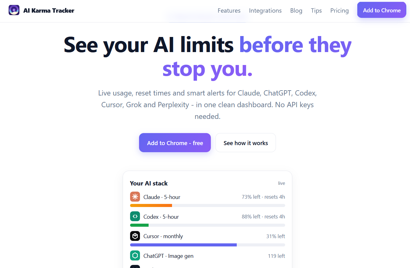 AI Karma Tracker screenshot 1