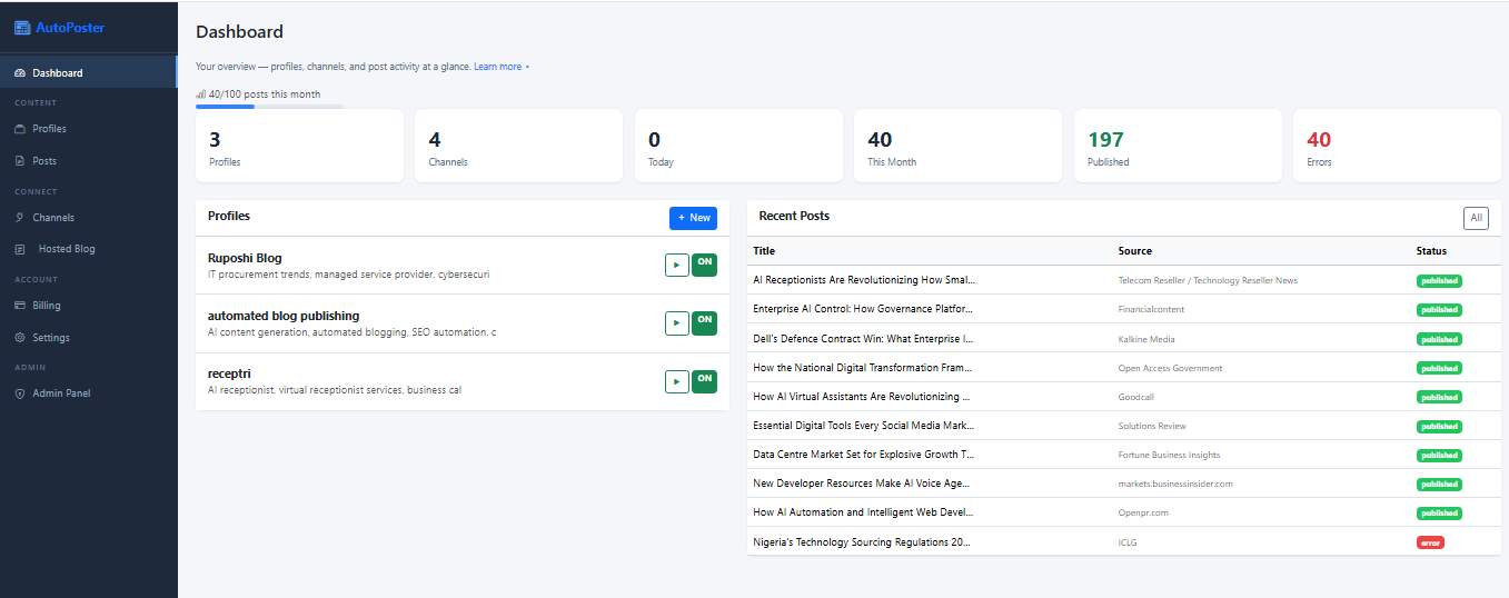AIBlogMax screenshot 1