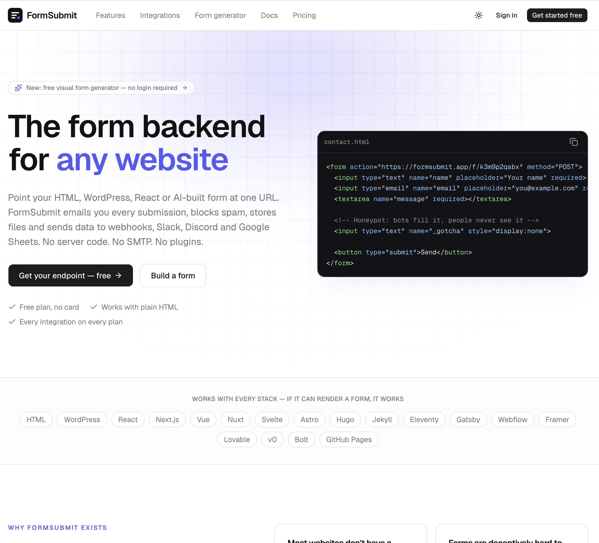 FormSubmit screenshot 1