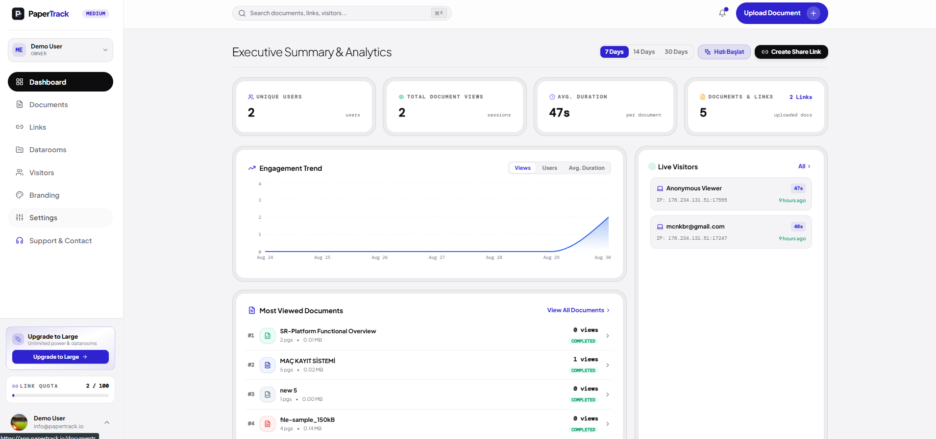 PaperTrack screenshot 2