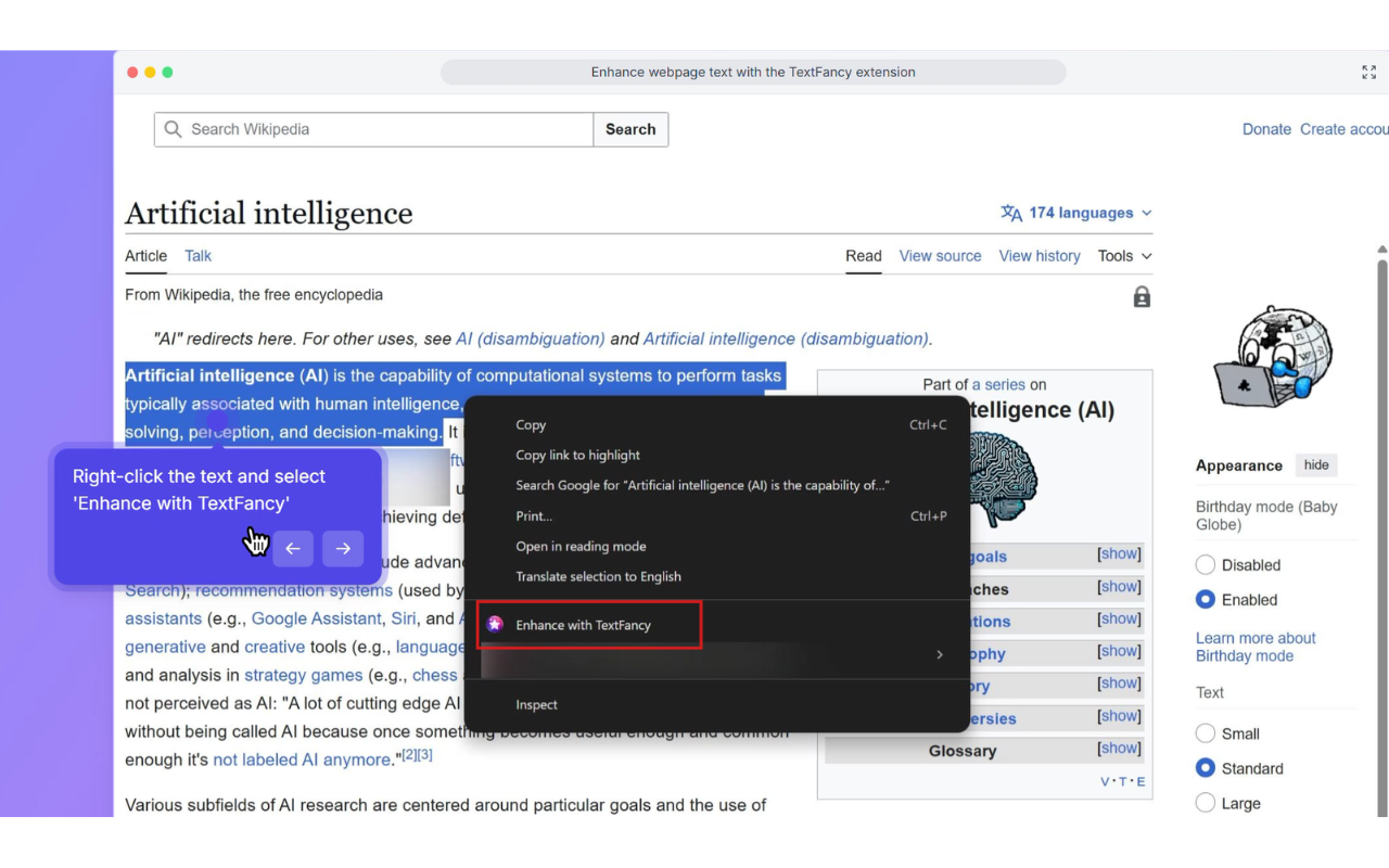 TextFancy screenshot 2