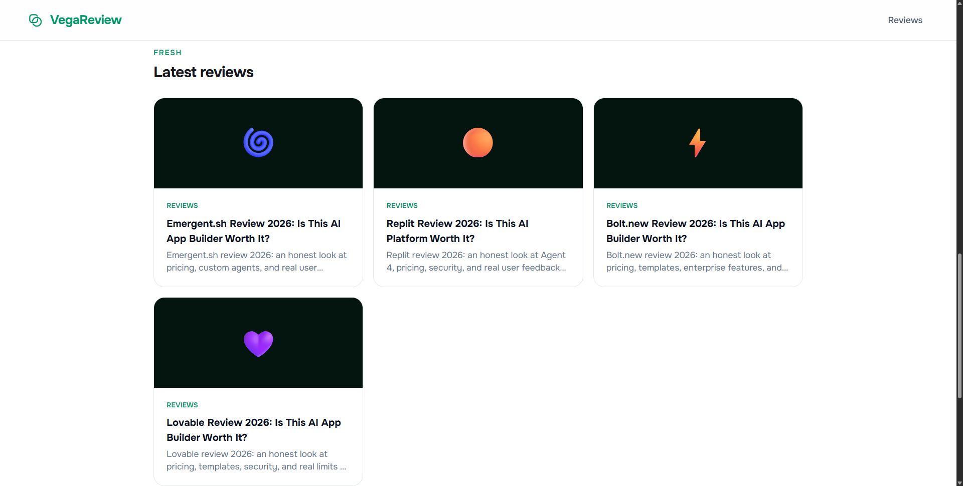 VegaReview screenshot 1