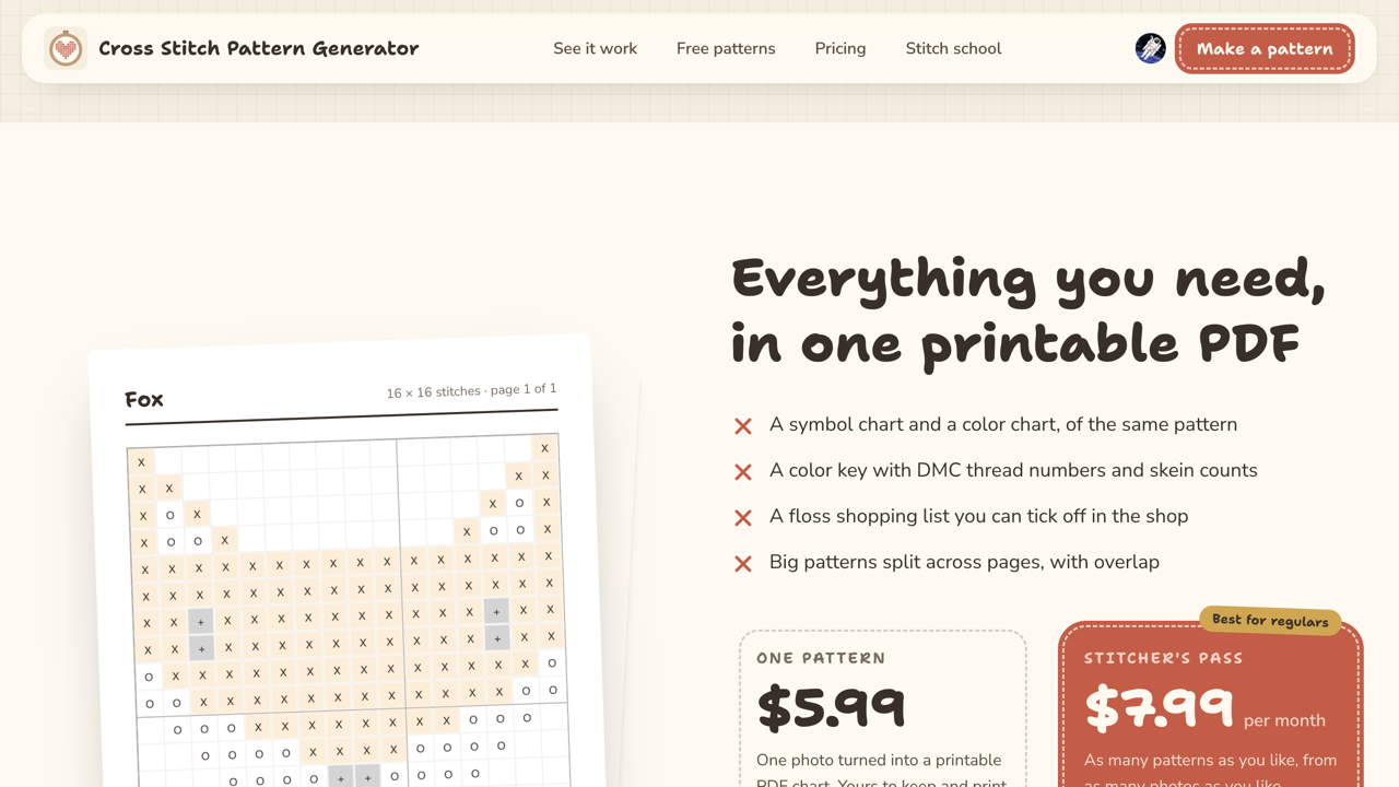Cross Stitch Pattern Generator screenshot 3