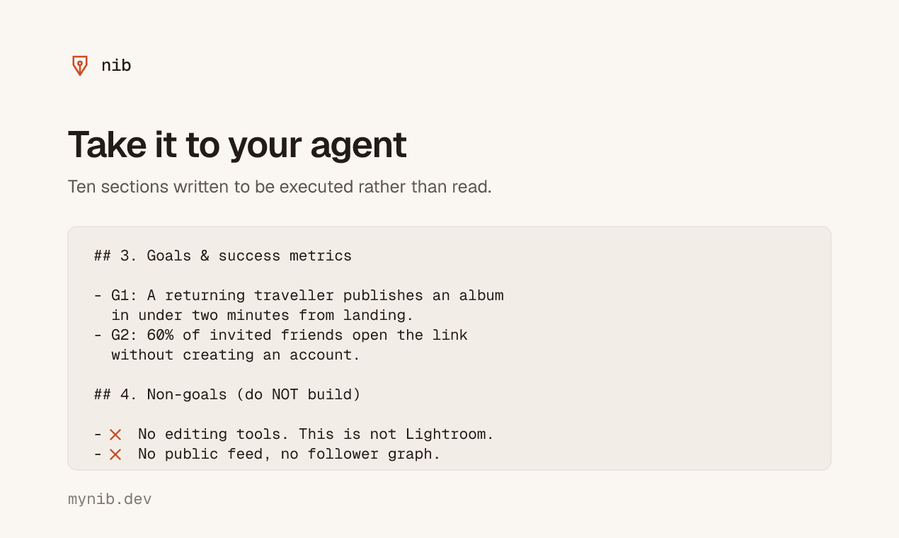 Nib screenshot 2