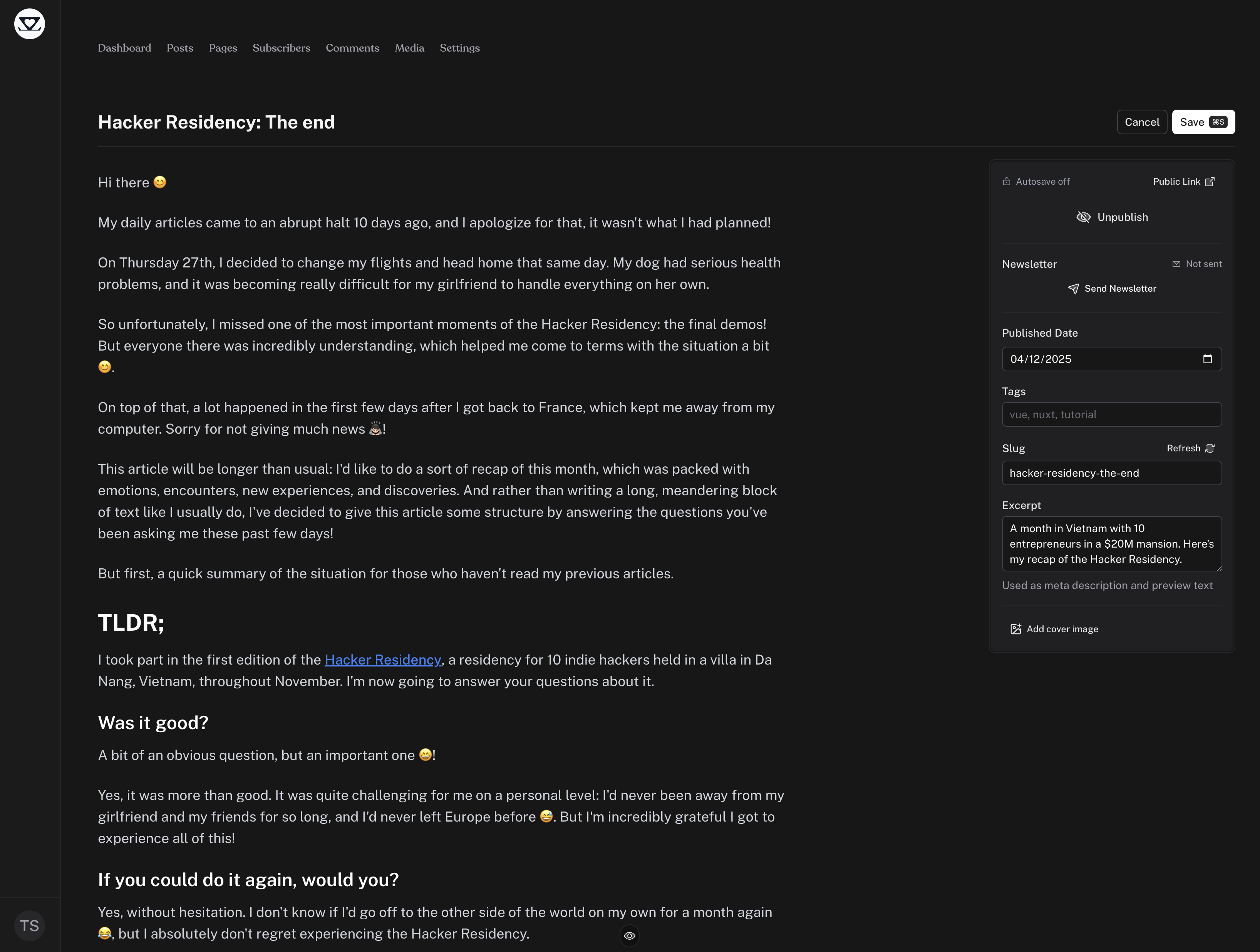 Writizzy screenshot 2