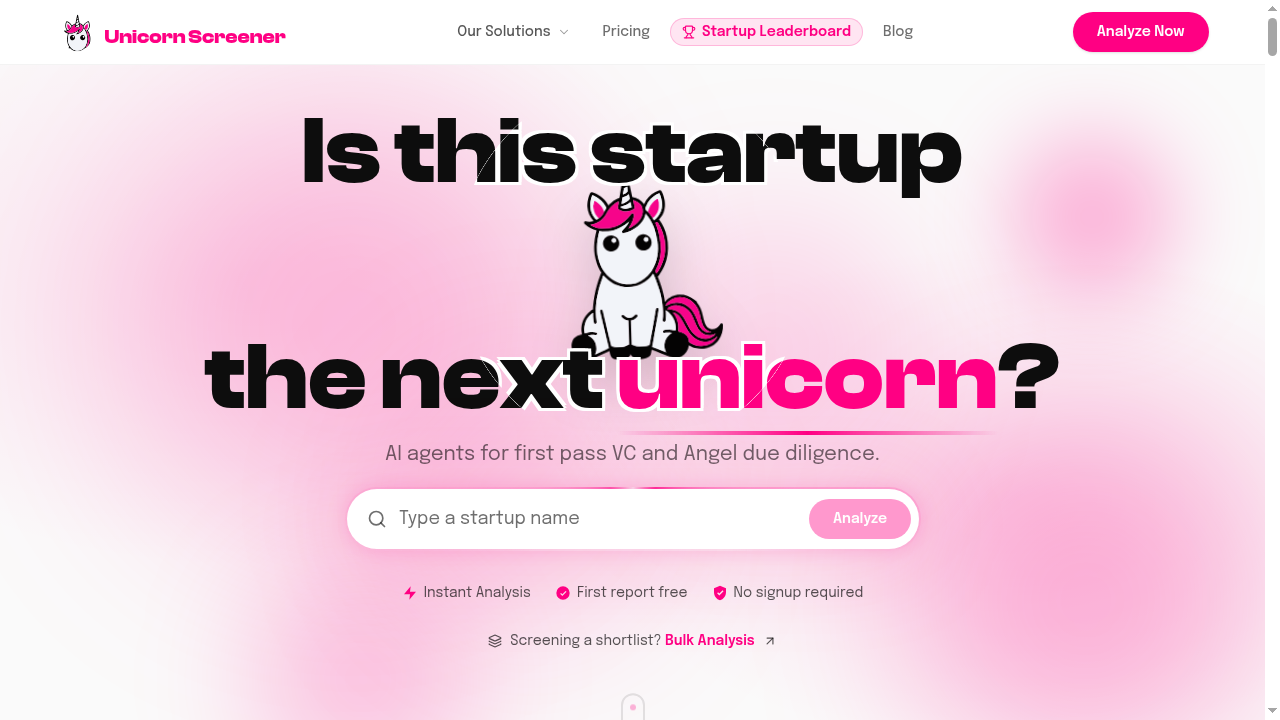 Unicorn Screener screenshot 1