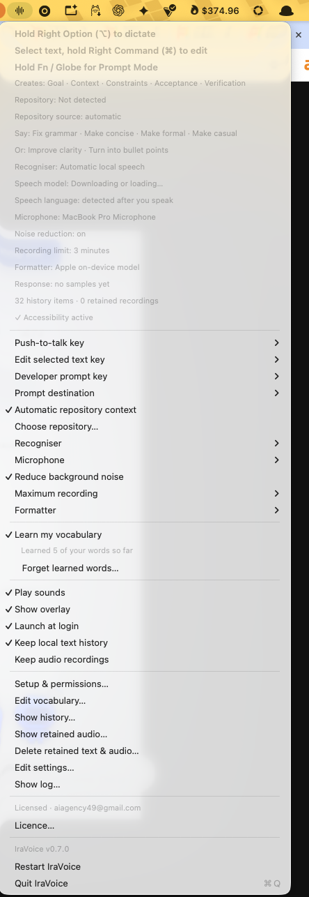 IraVoice screenshot 2