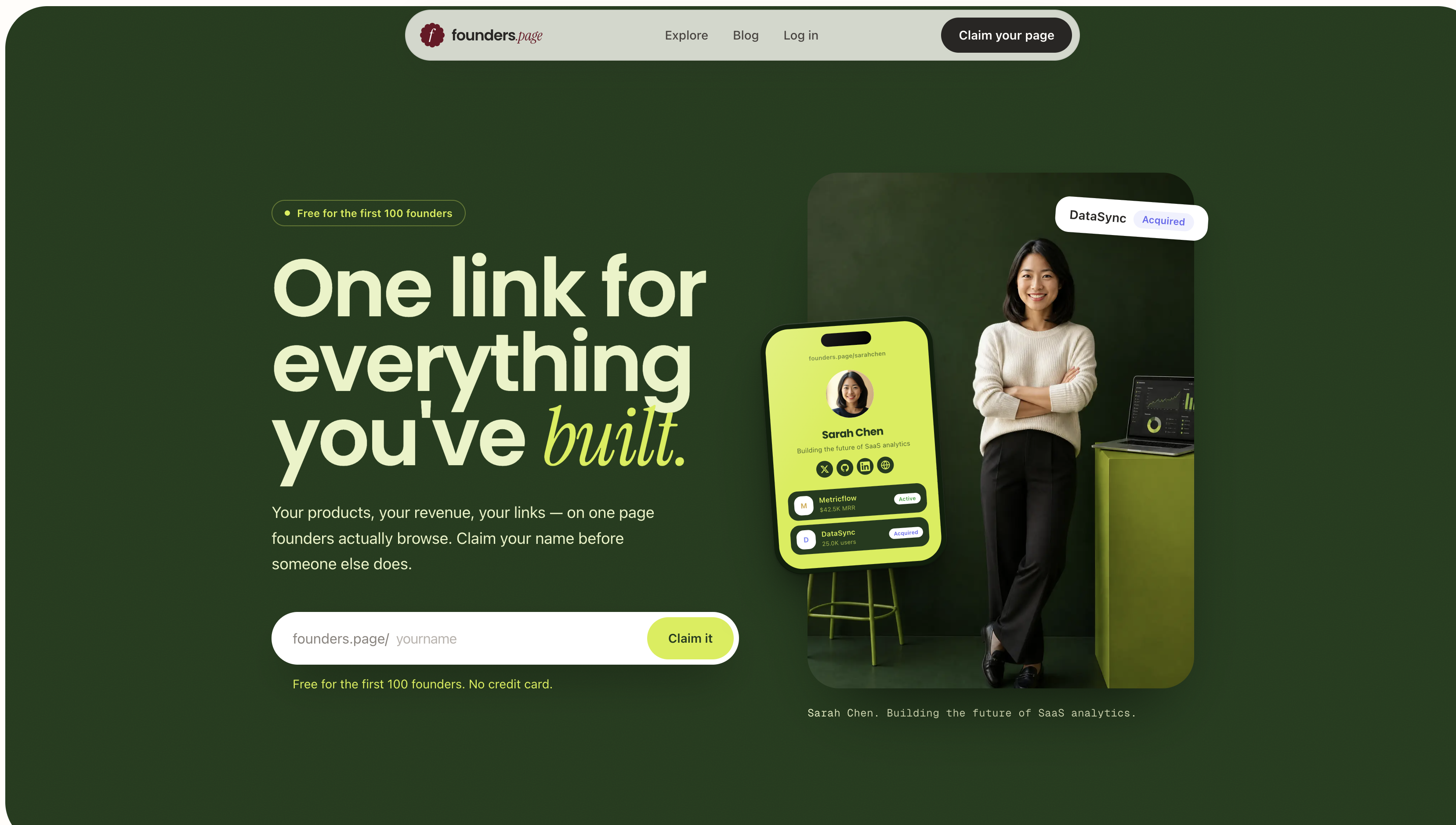 Founders Page screenshot 1