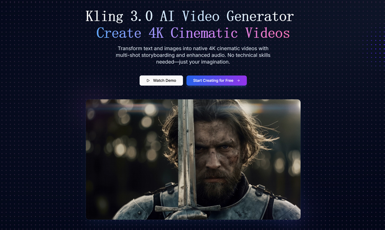 Kling 3.0 screenshot 1