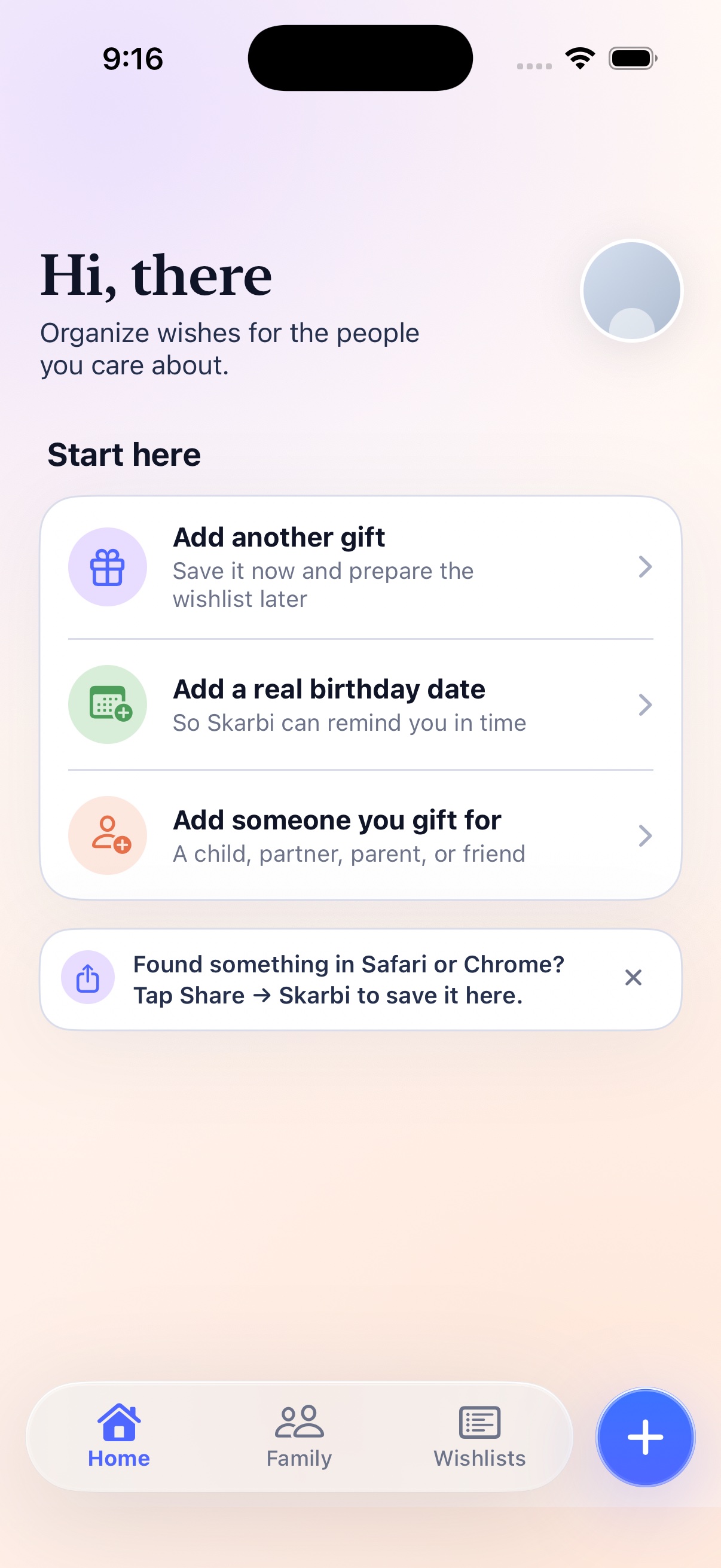 Skarbi: Family Gift Wishlist screenshot 1