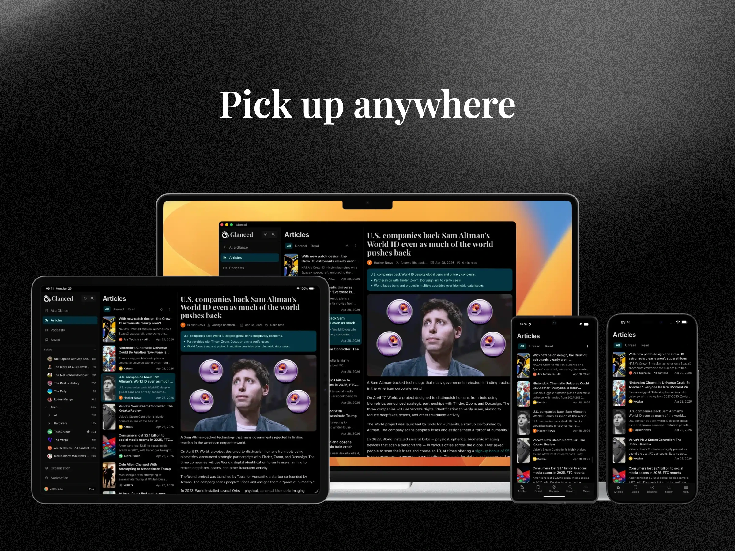 Glanced screenshot 4