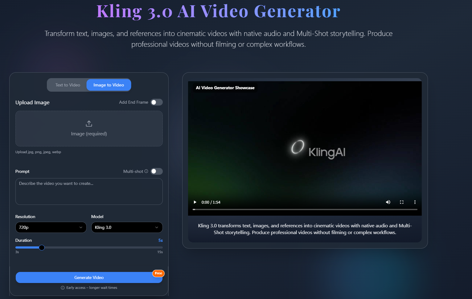 JXP Kling 3.0 AI screenshot 1