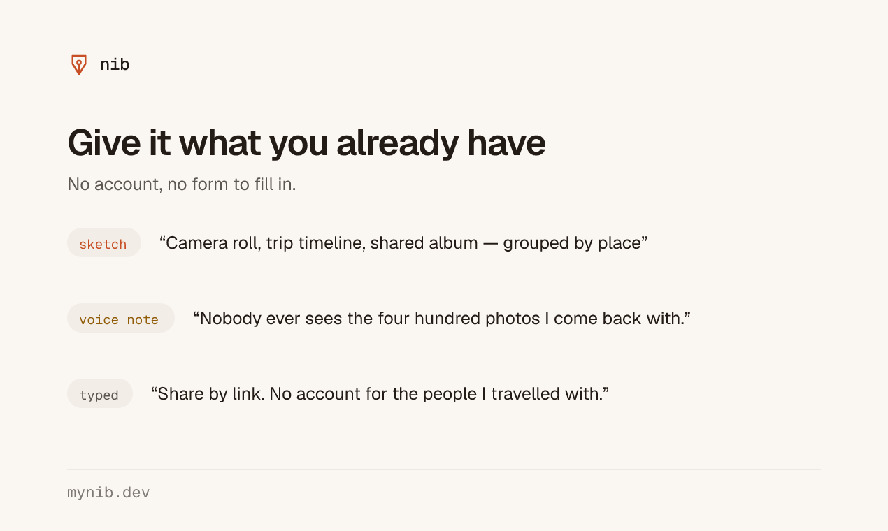 Nib screenshot 1