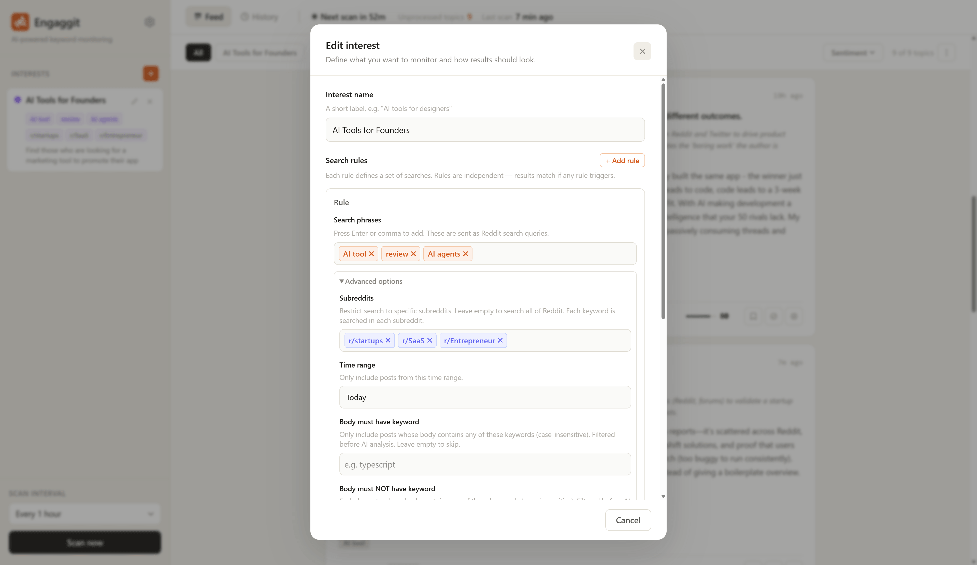 Engaggit screenshot 2
