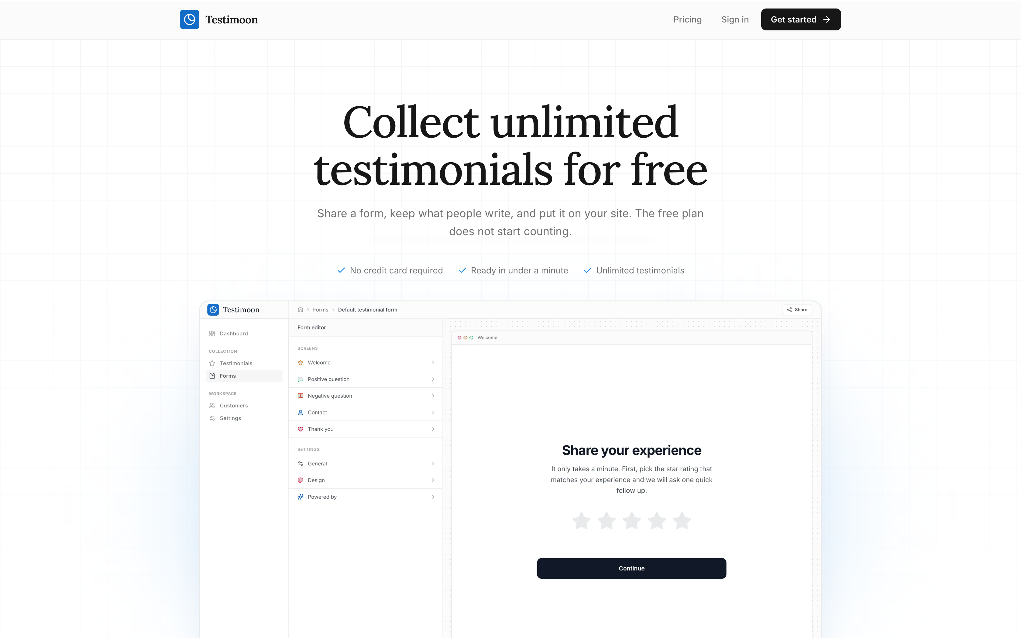 Testimoon screenshot 1