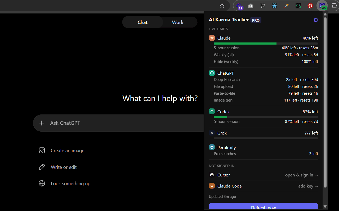 AI Karma Tracker screenshot 2