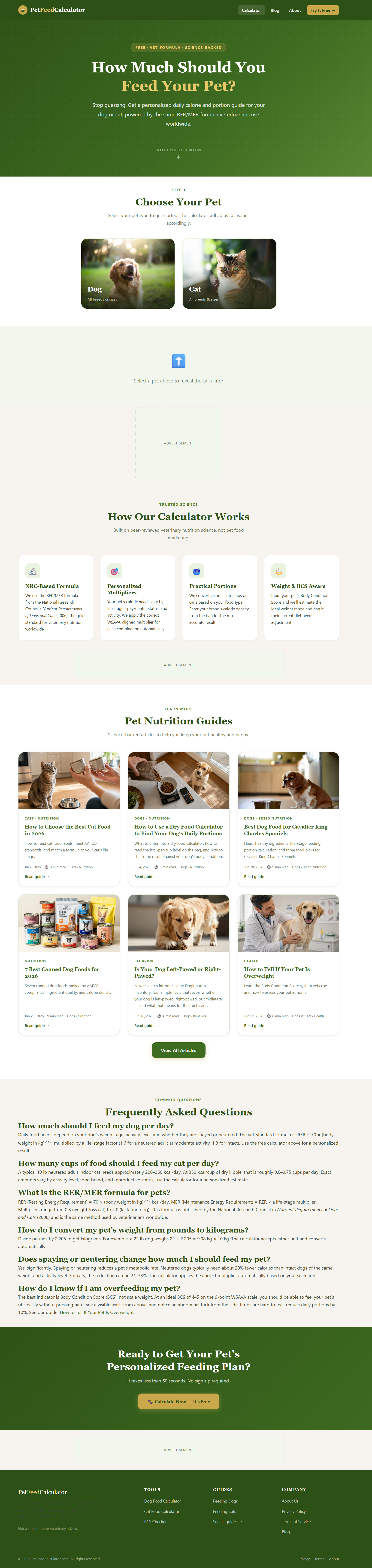 Pet Feed Calculator screenshot 3