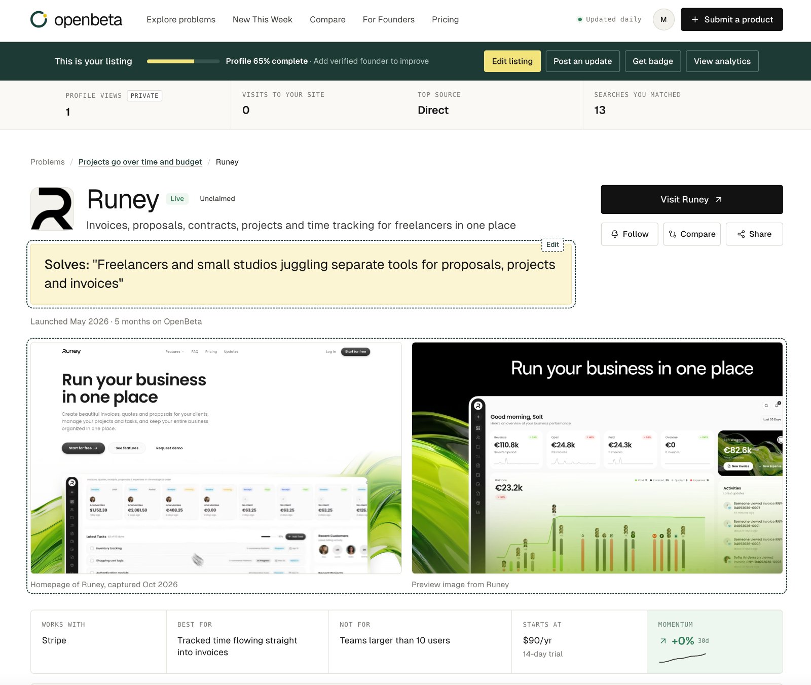 OpenBeta screenshot 3