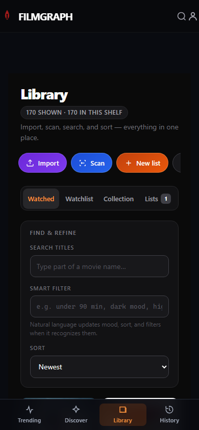 FilmGraph screenshot 1