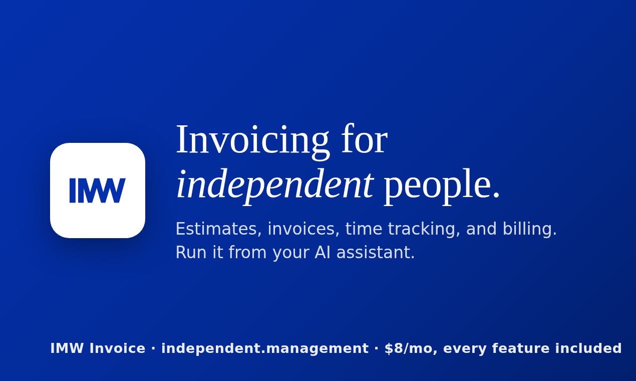 IMW Invoice screenshot 1