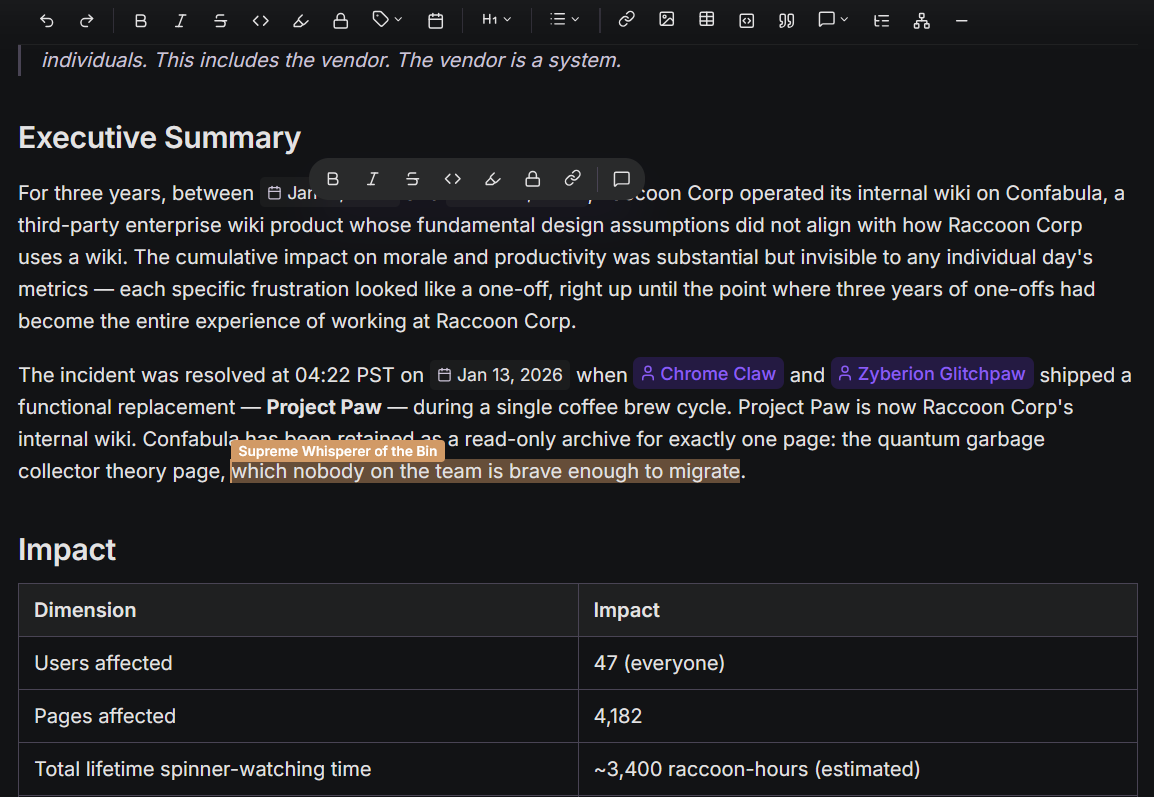 Raccoon Page screenshot 2