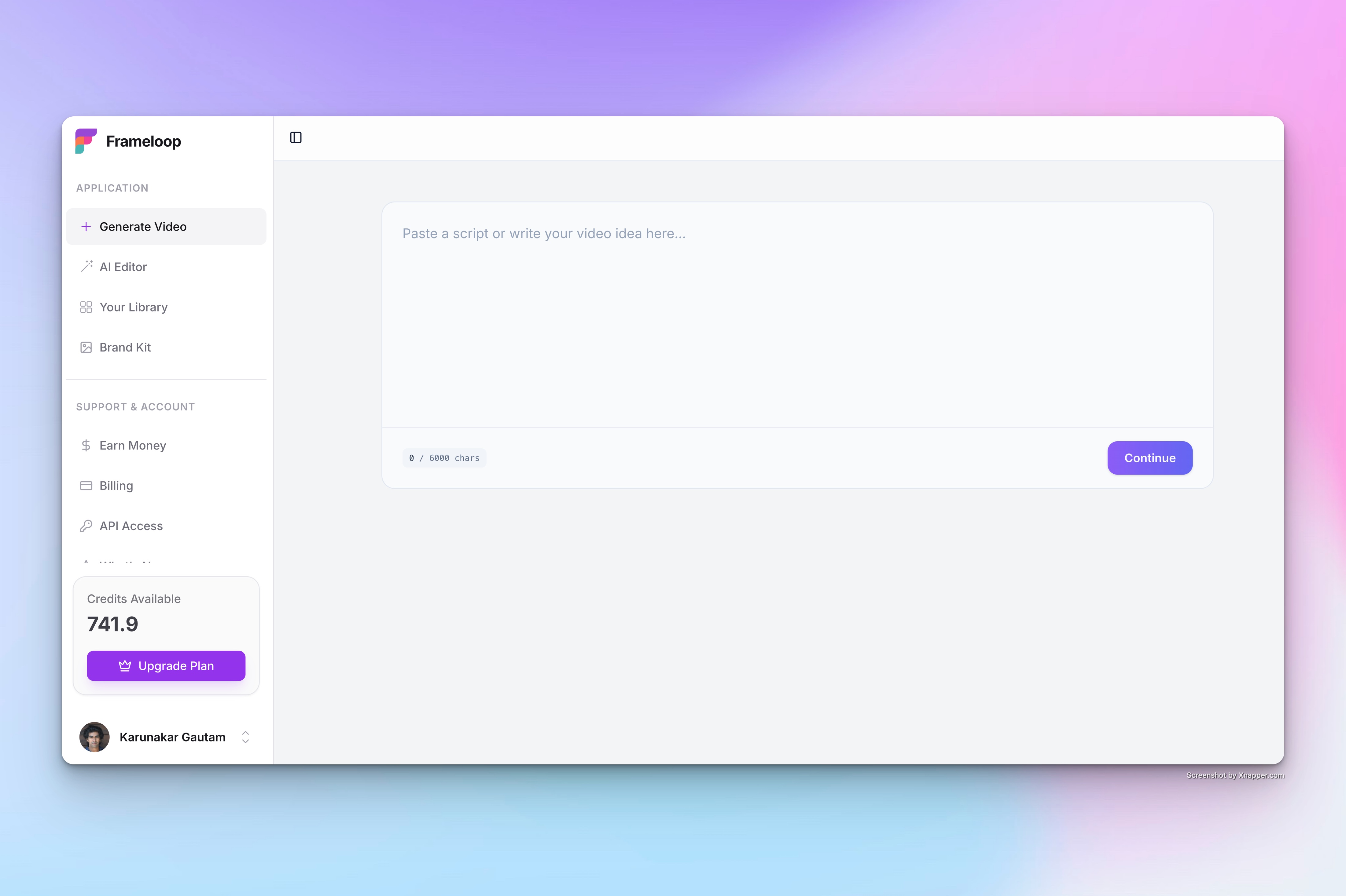 Frameloop screenshot 2