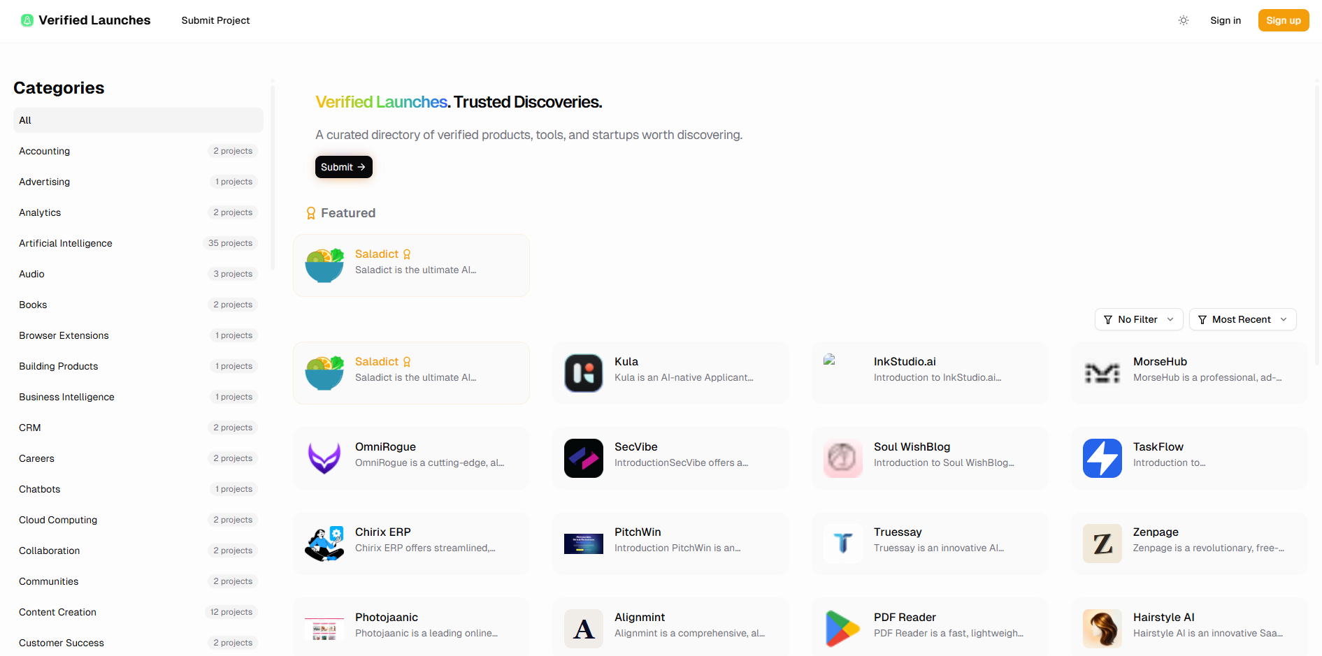Verified Launches screenshot 1