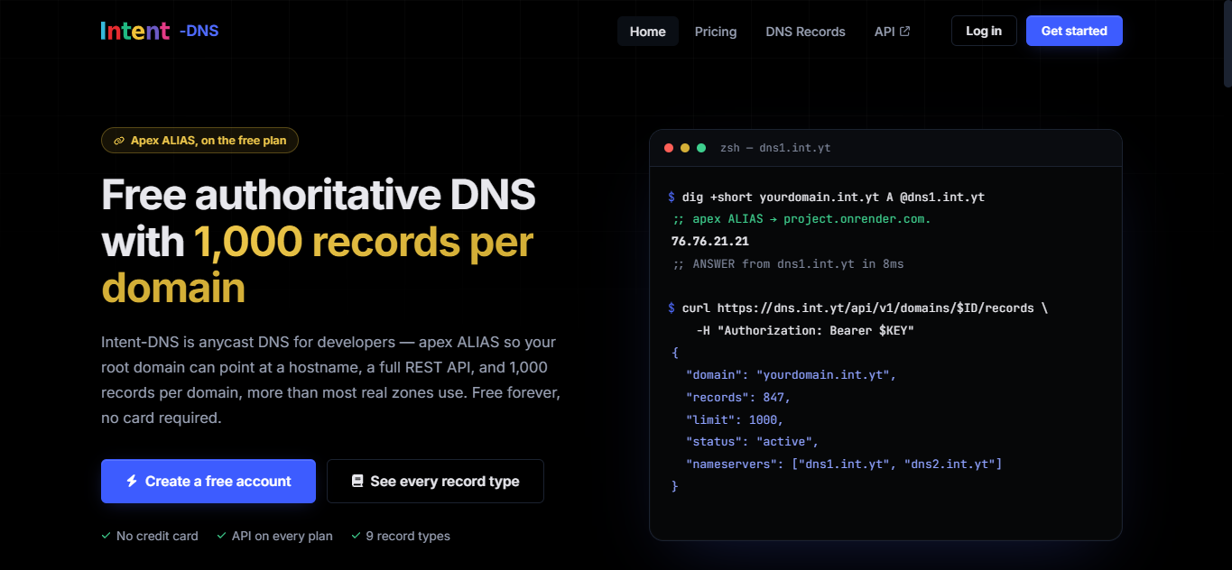 Intent-DNS screenshot 1