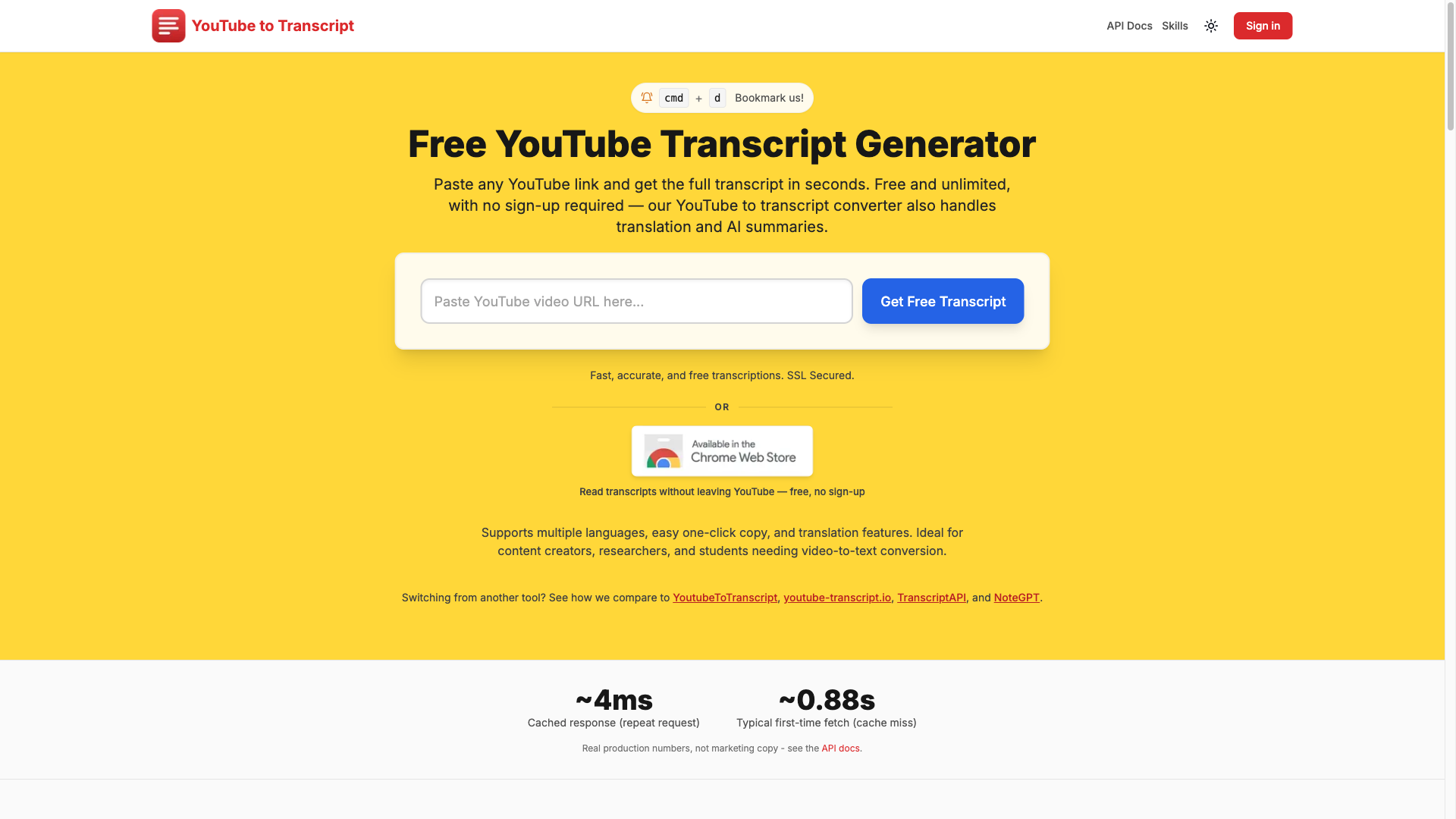GetYouTubeTranscript screenshot 1