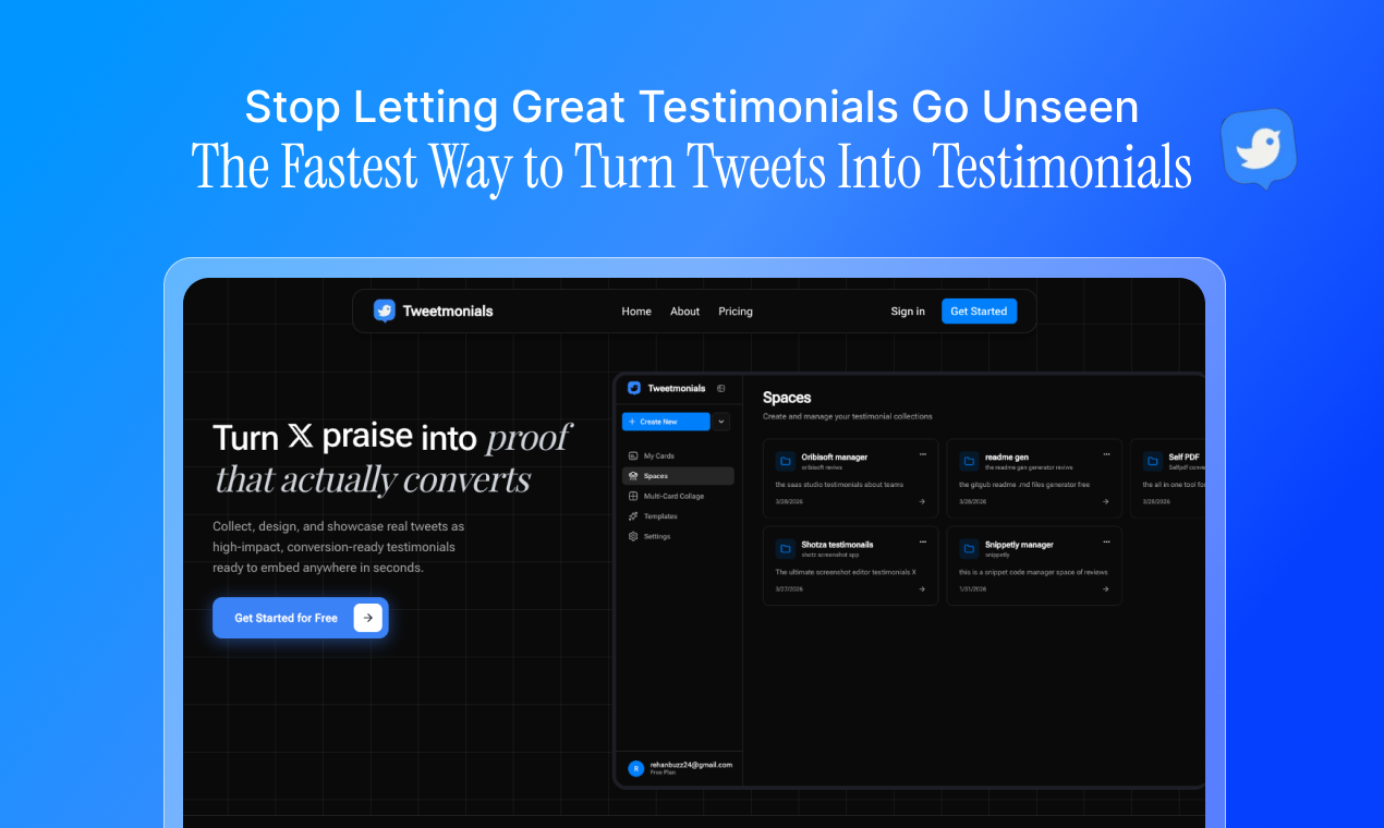 Tweetmonials screenshot 1