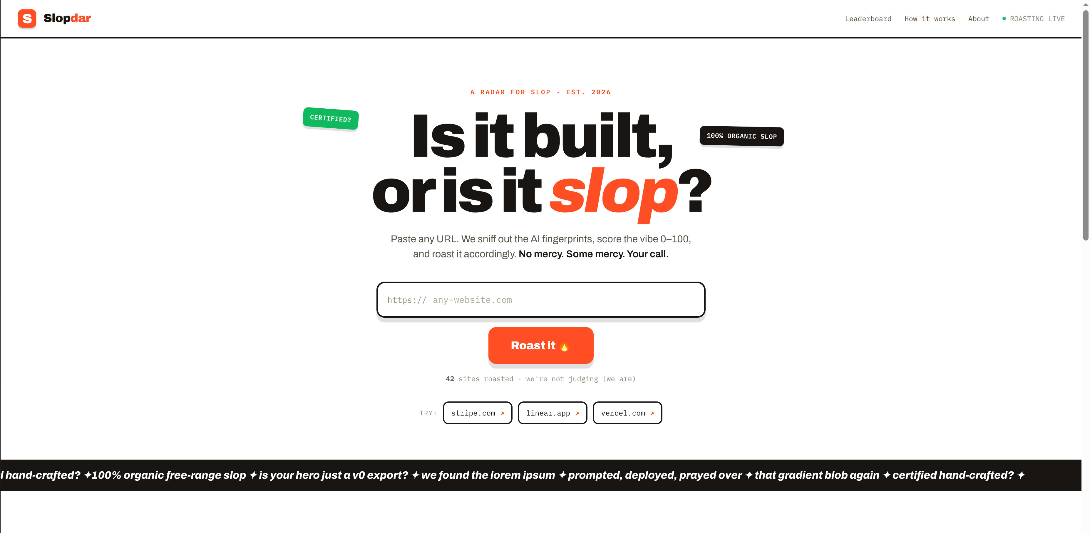 Slopdar screenshot 1