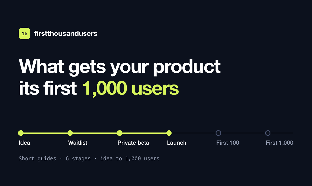 First 1,000 Users screenshot 1