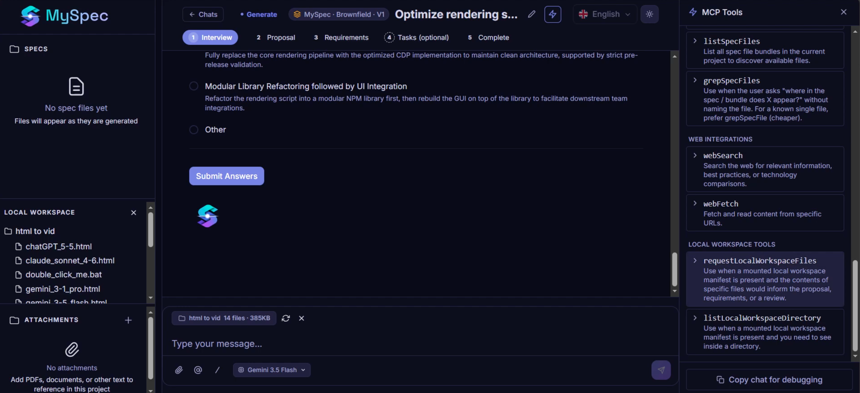 Myspec screenshot 3