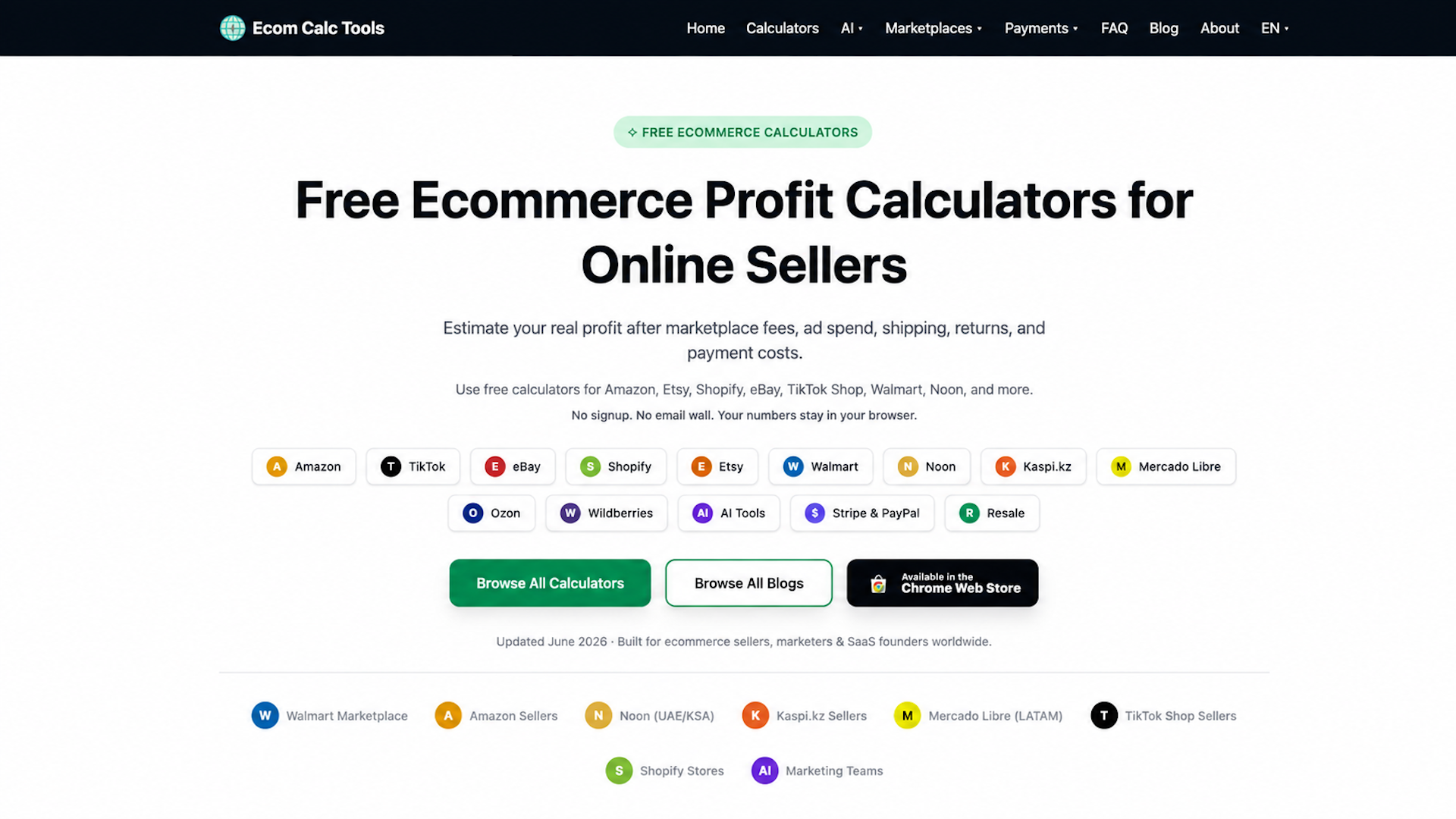 Ecom Calc Tools screenshot 1