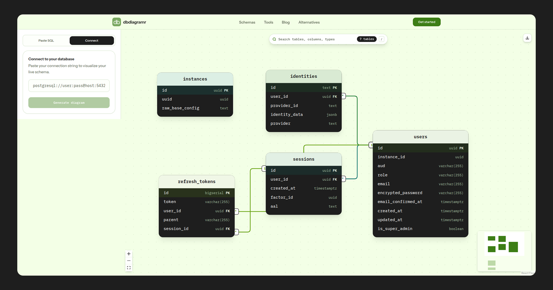 dbdiagramr screenshot 4