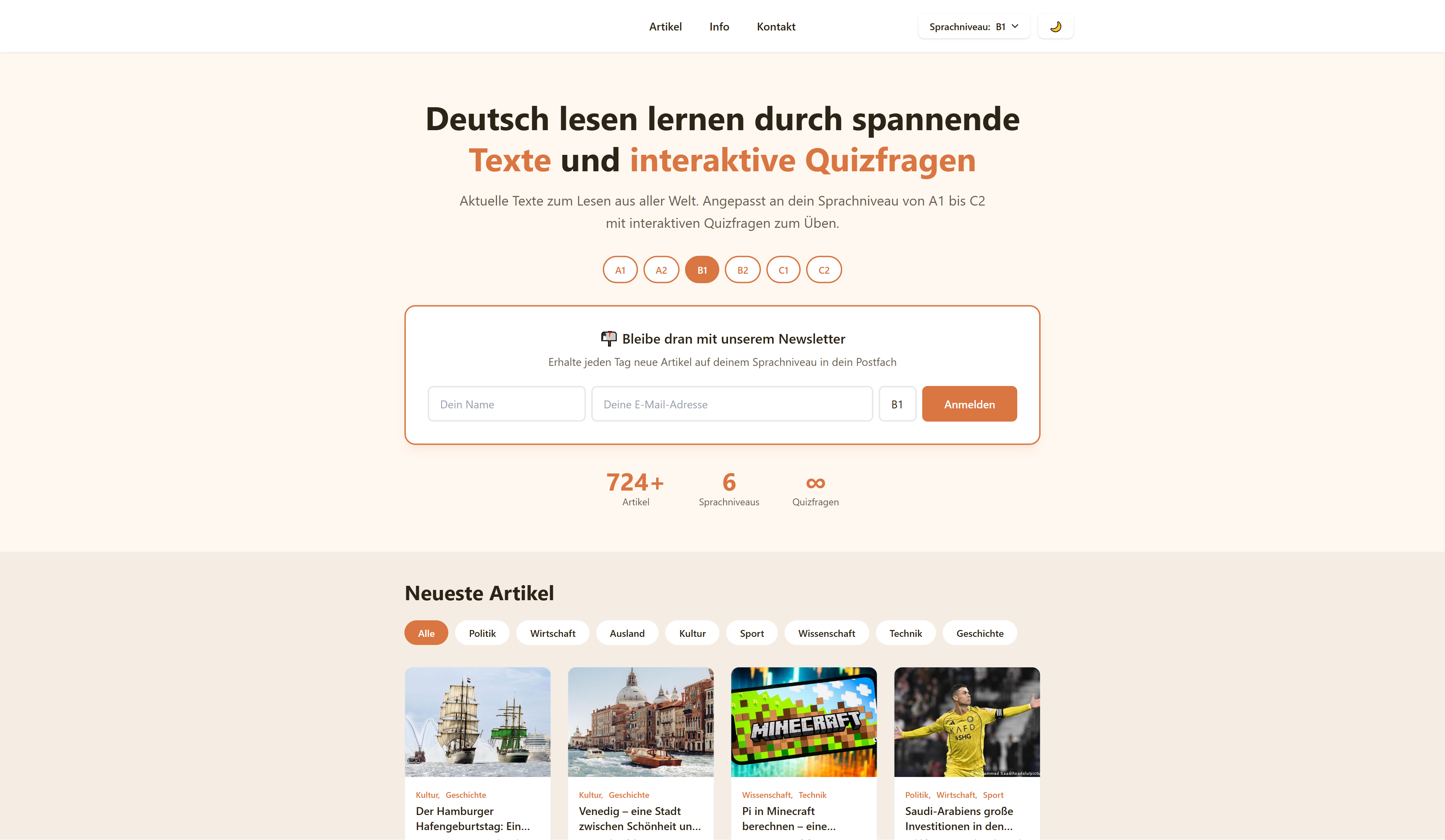 Deutsch-Lesen.com screenshot 1