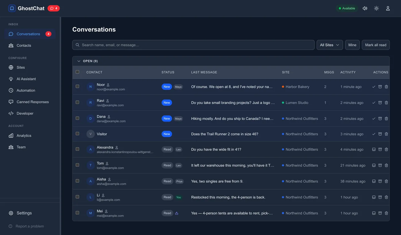 GhostChat screenshot 2