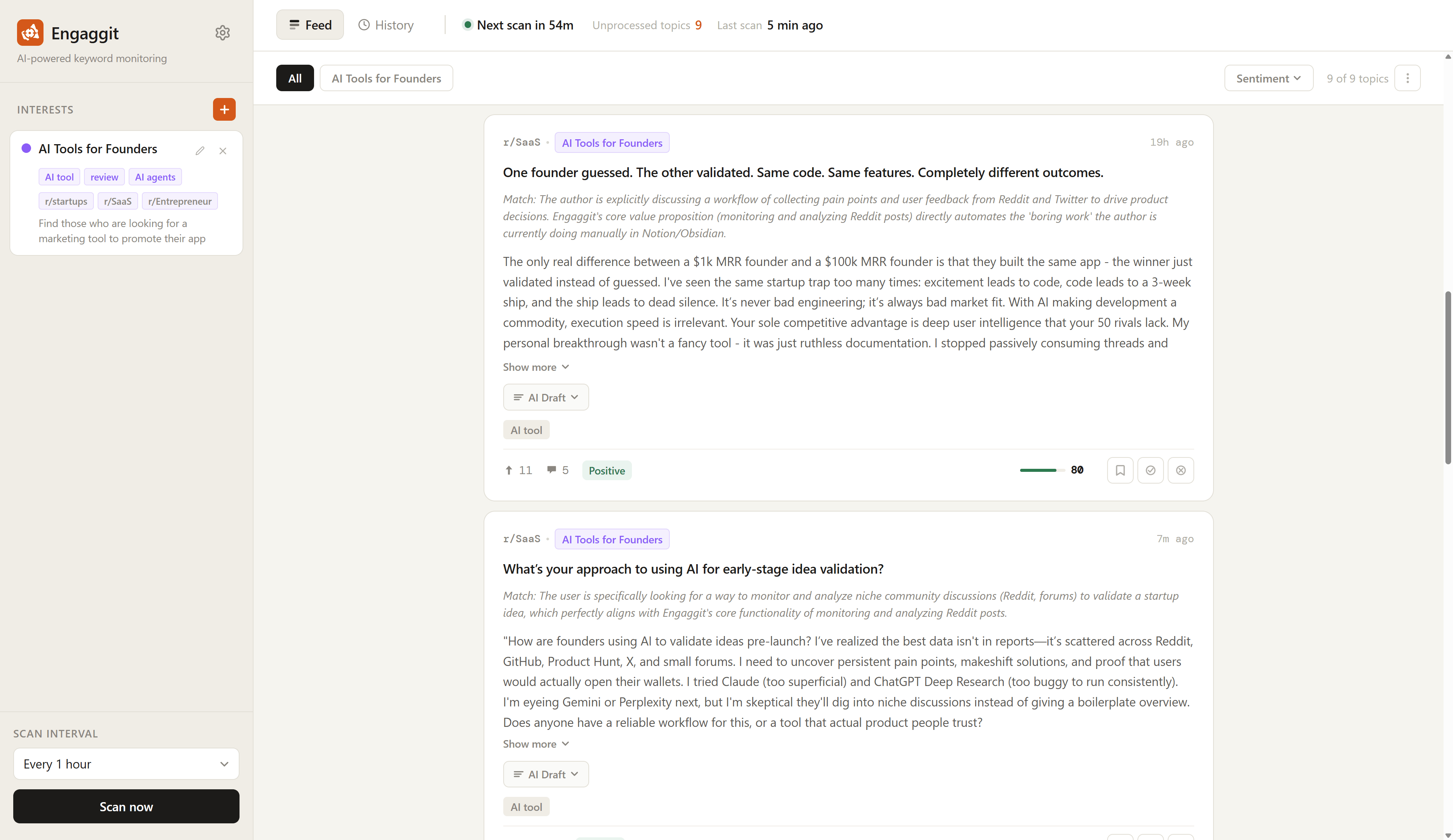 Engaggit screenshot 1