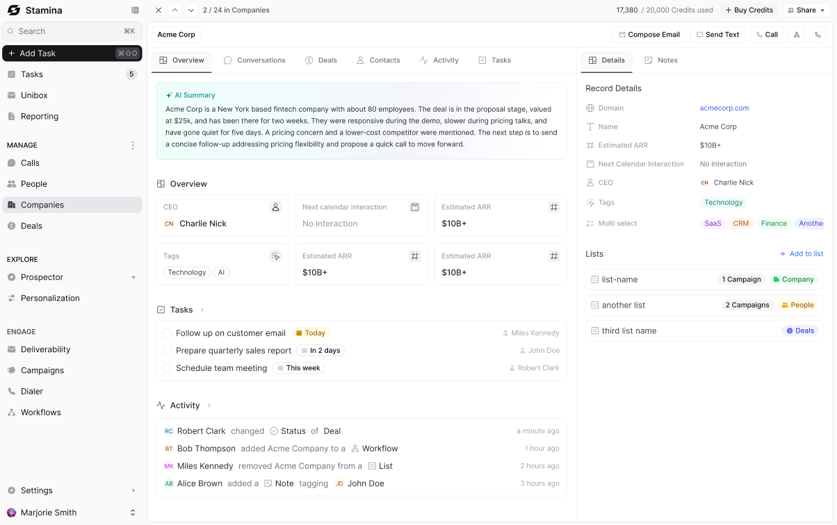 Stamina.io screenshot 1
