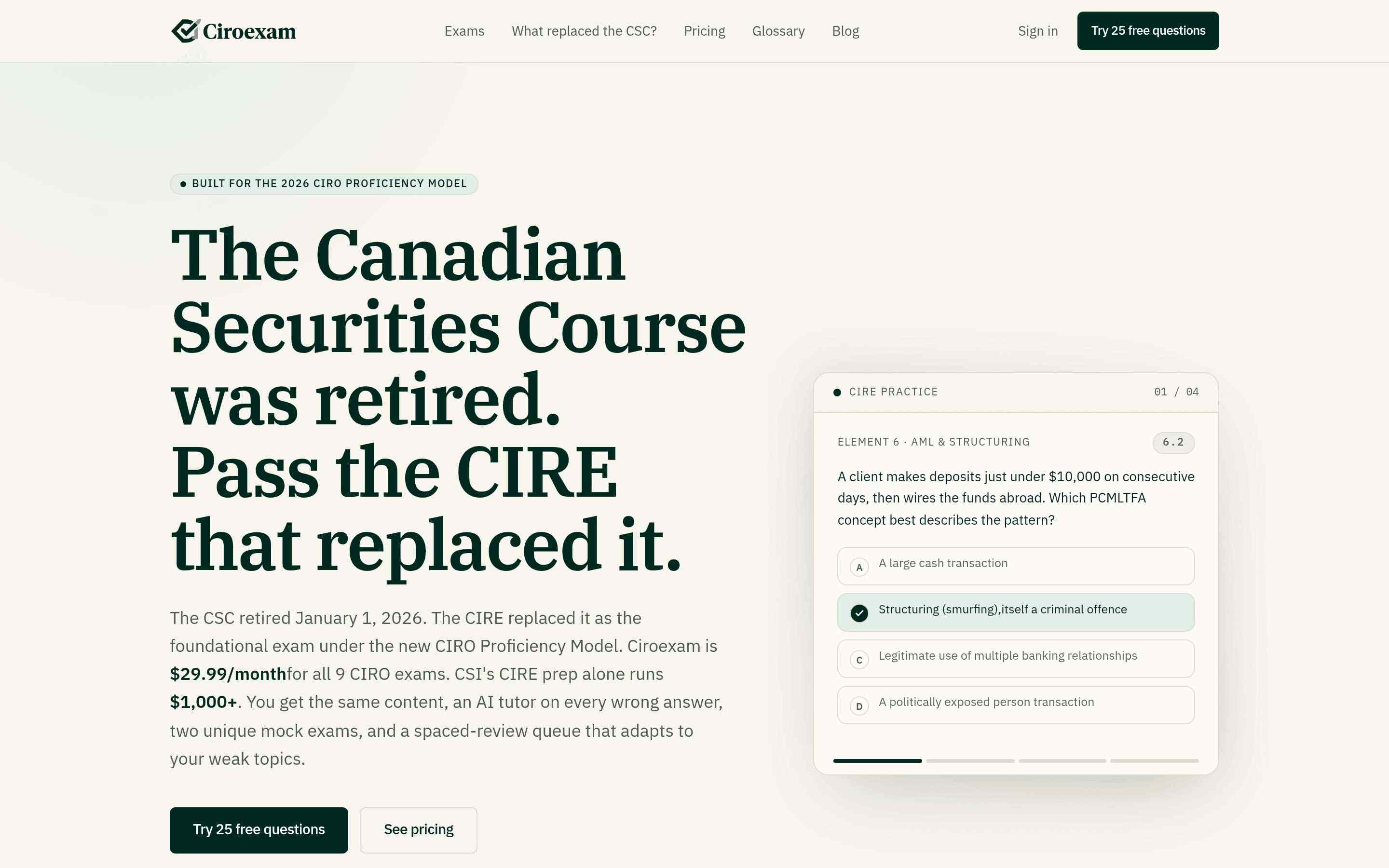 CIROExam screenshot 1