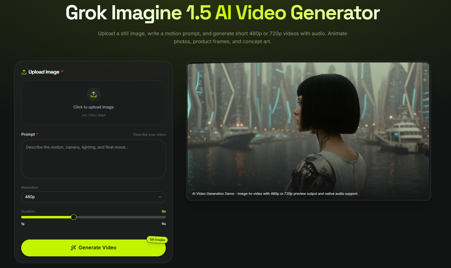 Grok Imagine 1.5 AI Video Generator screenshot 1