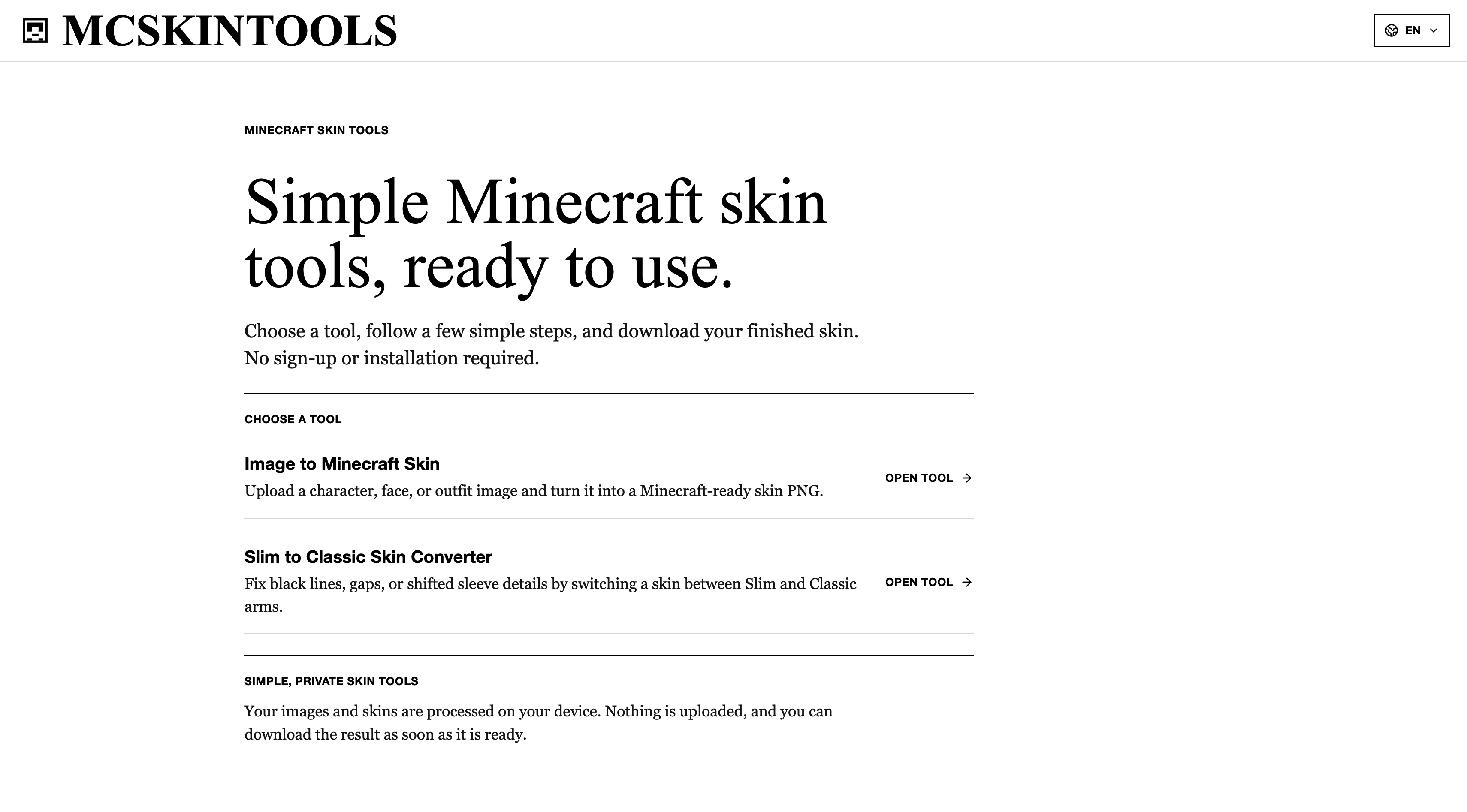 MCSkinTools screenshot 2